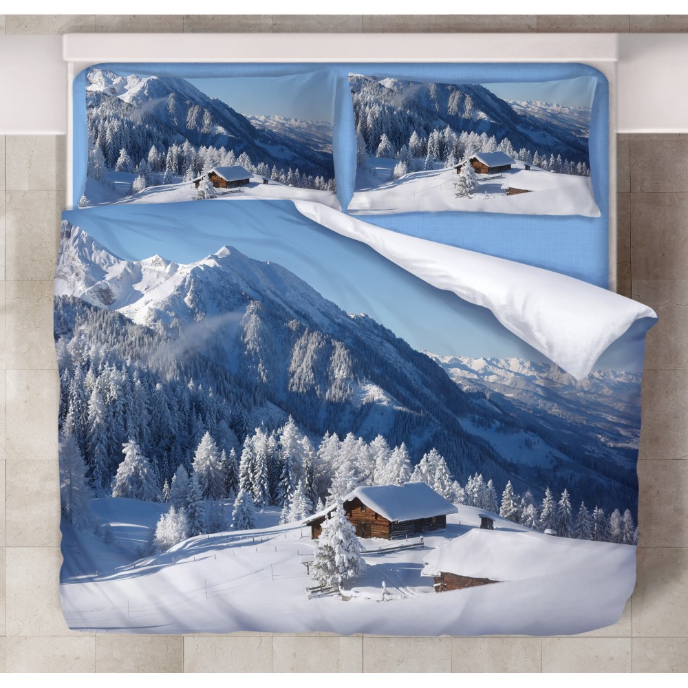 DUVET COVER SATEEN HD PHOTOGRAPHIC HUT snow