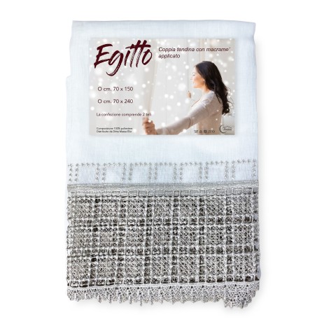 PAIR OF EGYPT glass curtain...