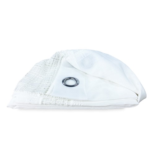 RIDEAU EGYPTE avec DENTELLE BLANCHE MACRAMÉ cm. 140x290