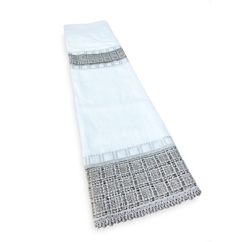 Cortina EGYPT con macramé gris LACE cm. 140x290 milímetros
