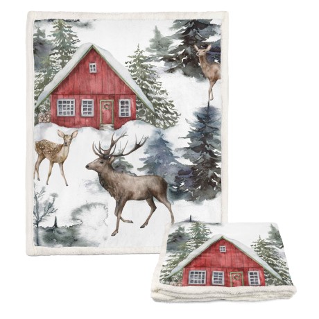 PLAID FLEECEDECKE SHERPA...
