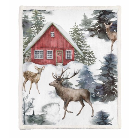 PLAID FLEECEDECKE SHERPA...
