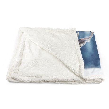PLAID FLEECE BLANKET SHERPA...
