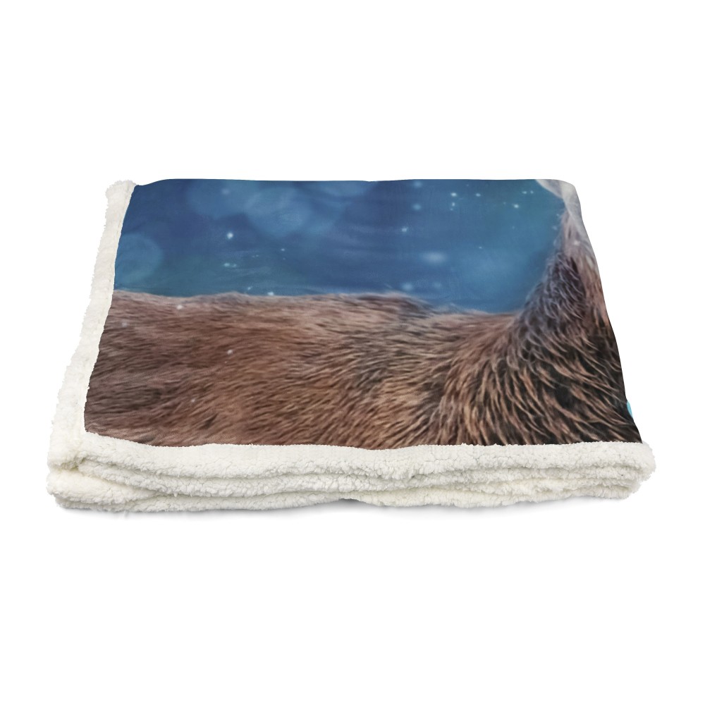 COUVERTURE À CARREAUX EN PILE SHERPA fantaisie HD DEER