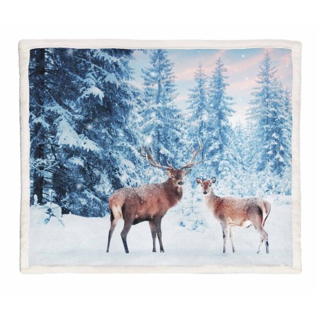 PLAID Fleece Blanket Sherpa...