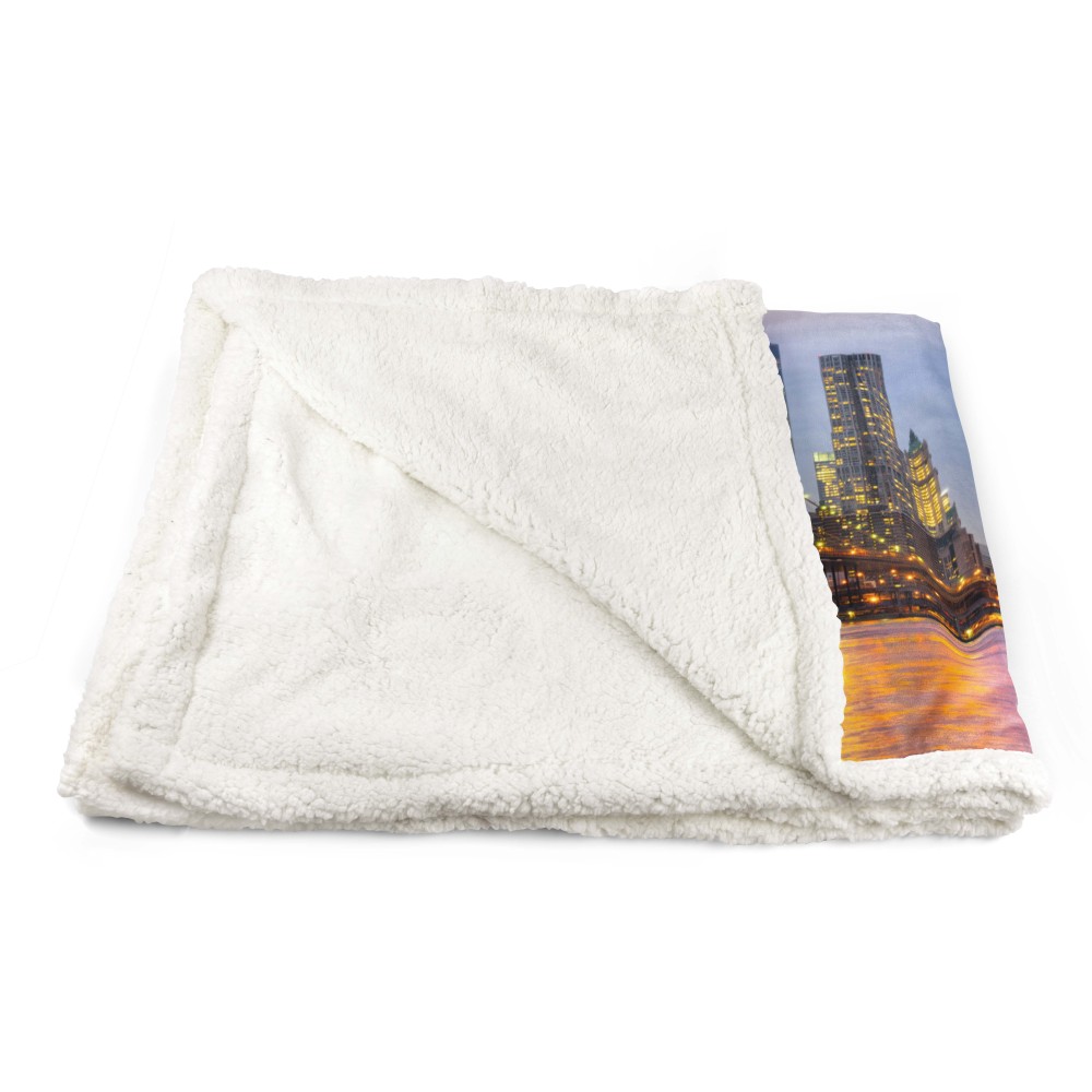 COUVERTURE À CARREAUX EN PILE SHERPA fantasy HD Brooklyn Bridge