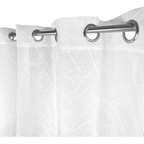 Cortina contemporánea GIUSY en color liso BLANCO cm. 140X280 Empaquetado