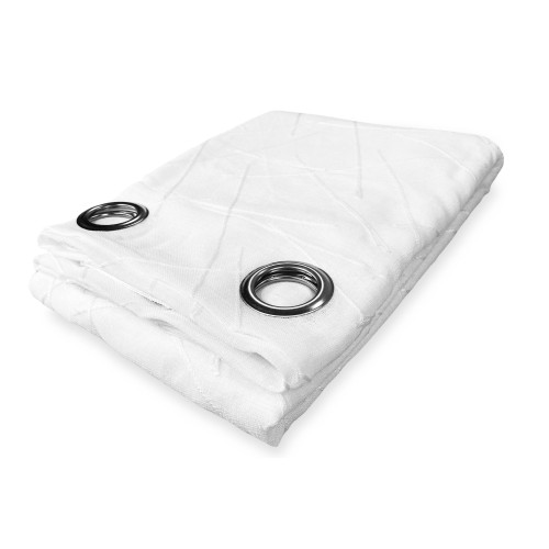 GIUSY zeitgenössischer Vorhang in Unifarbe WEISS cm. 140X280 verpackt