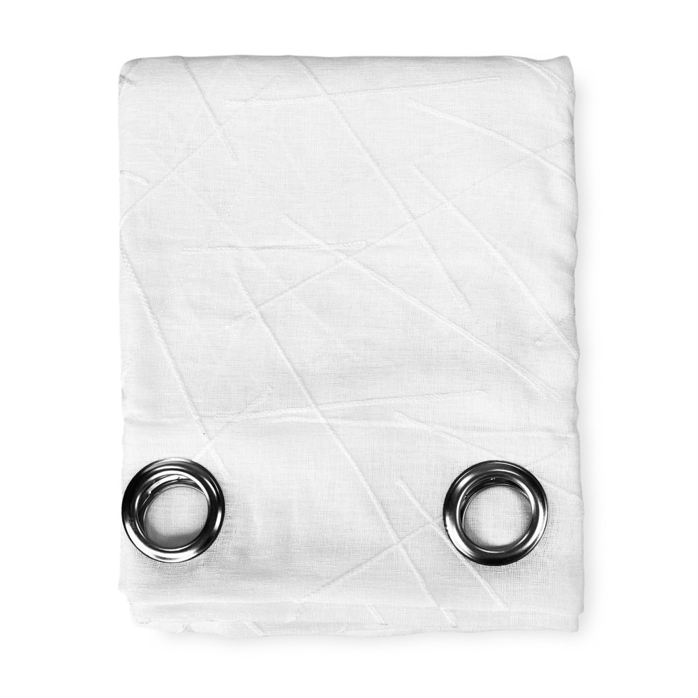 GIUSY zeitgenössischer Vorhang in Unifarbe WEISS cm. 140X280 verpackt