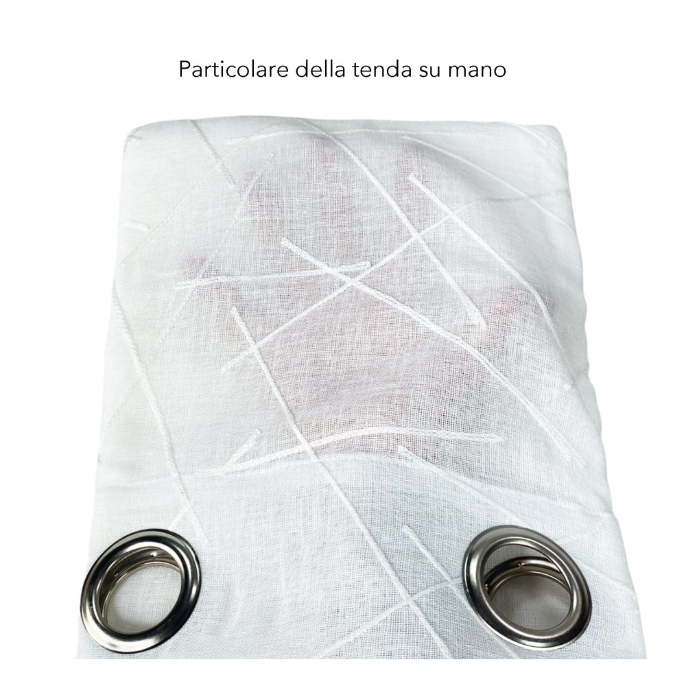 GIUSY TENTE moderne en couleur unie BLANC cm. 140X280 emballé