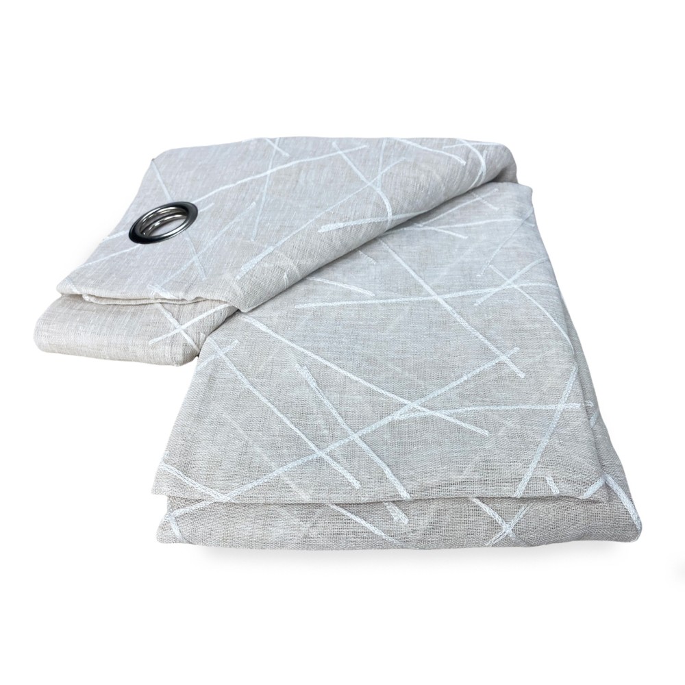 Cortina moderna GIUSY en color beige macizo cm. 140X280 Empaquetado