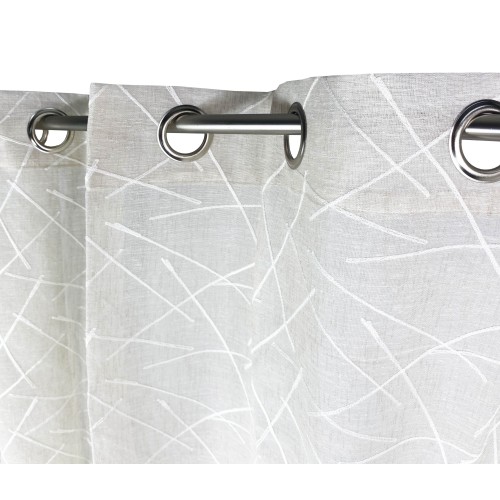 GIUSY moderner Vorhang in einfarbigem BEIGE cm. 140X280 verpackt