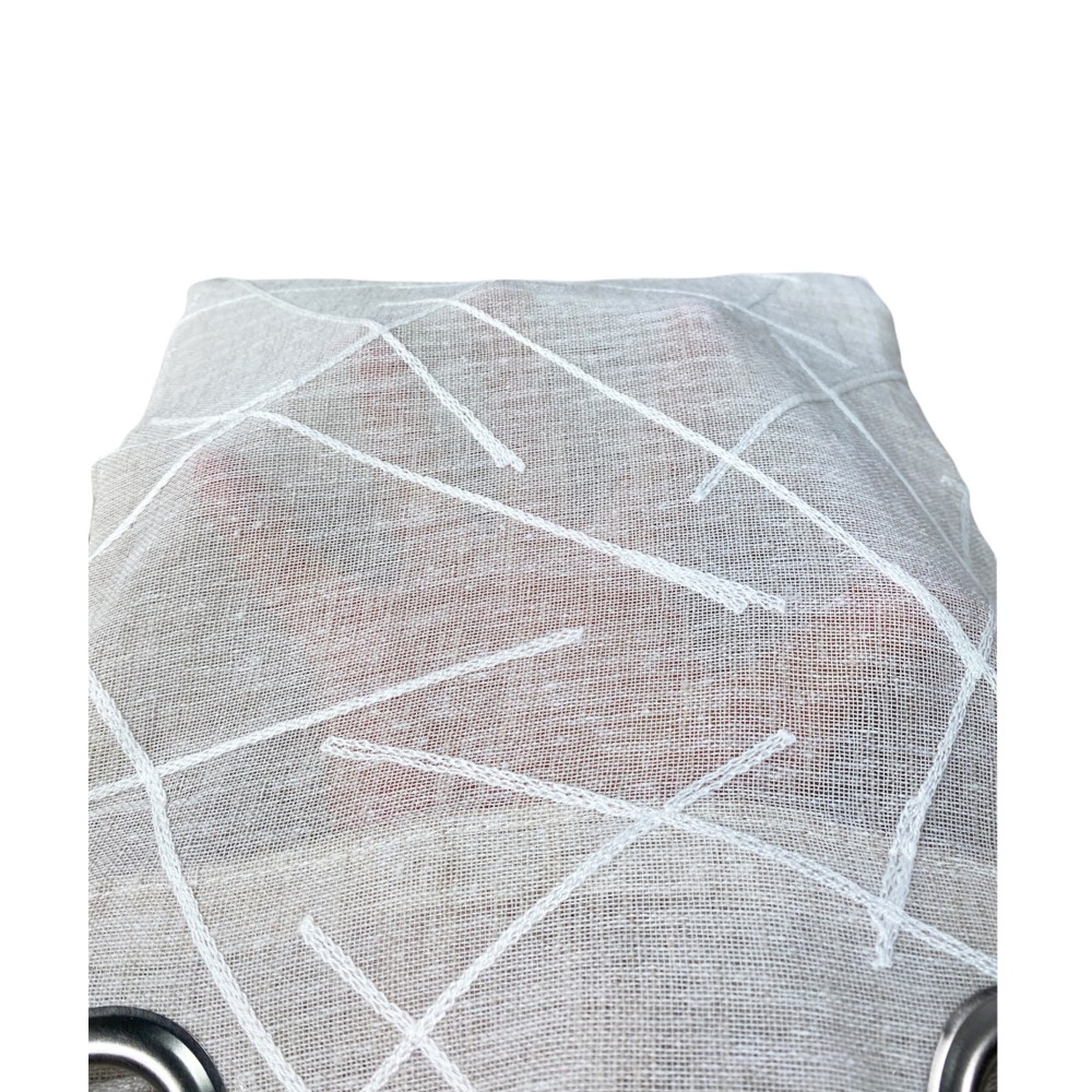 GIUSY moderner Vorhang in einfarbigem BEIGE cm. 140X280 verpackt