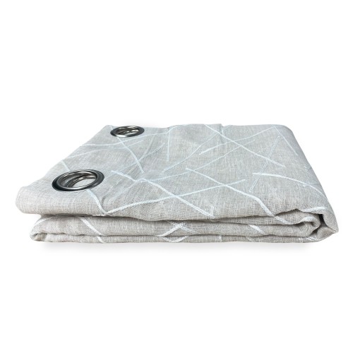 GIUSY modern curtain in solid BEIGE cm. 140X280 Packaged