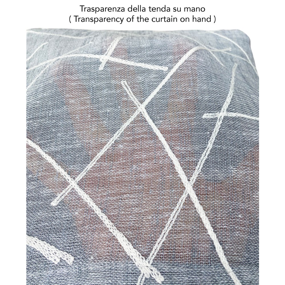 Cortina contemporánea GIUSY en color liso GRIS cm. 140X280 Empaquetado