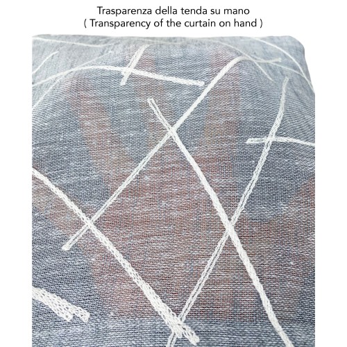 TENDA moderna GIUSY in tinta unita GRIGIO cm. 140X280 confezionata