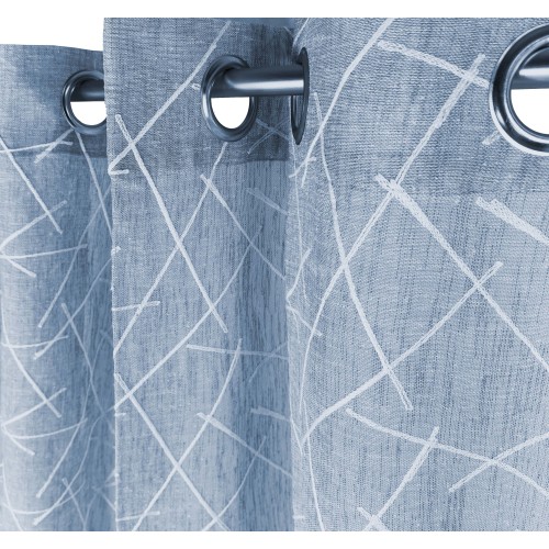 GIUSY zeitgenössischer Vorhang in der Unifarbe GREY cm. 140X280 verpackt