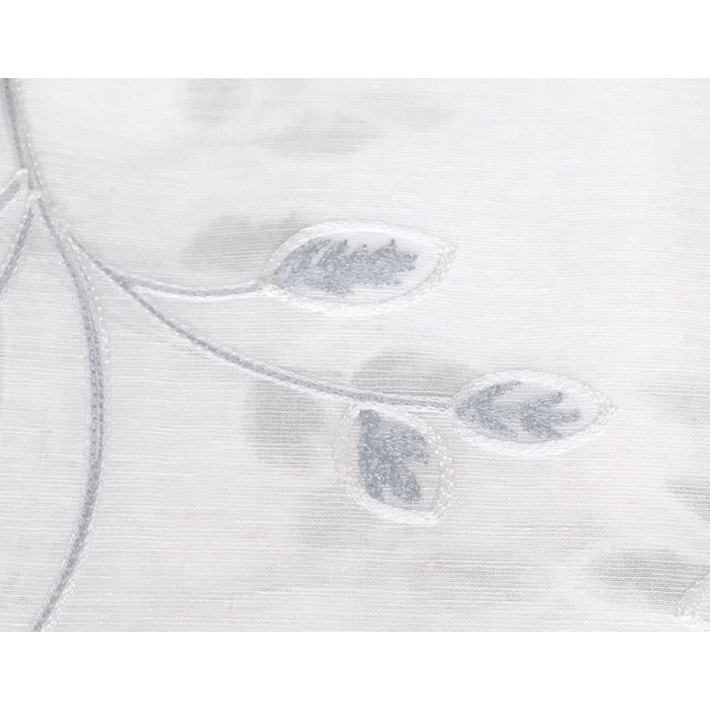 PAIRE DE FEUILLE DE RIDEAU EN VERRE BRODÉ GRIS