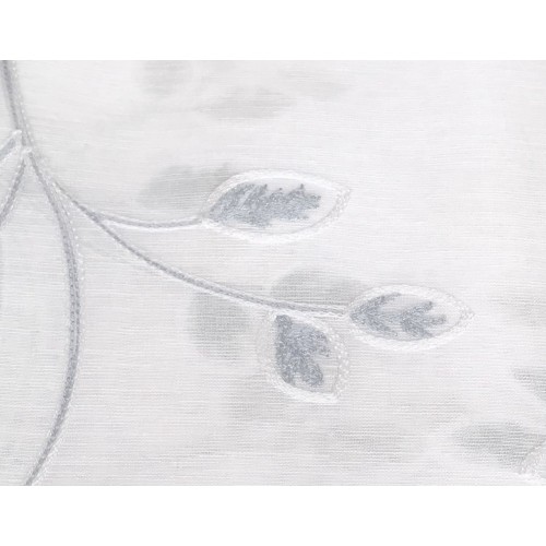 PAIRE DE FEUILLE DE RIDEAU EN VERRE BRODÉ GRIS