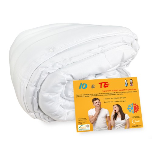 Soft 4-SEASON microfiber down jacket ideal © for HIM and HER triple layer double DOUBLE cm. 250x200 mm