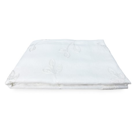 PAIR OF WHITE EMBROIDERED...