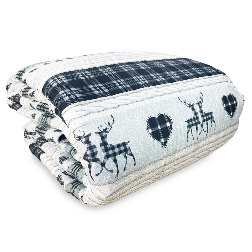 QUILT © BOW COASSOLO gray TYROLEAN winter made in Italy