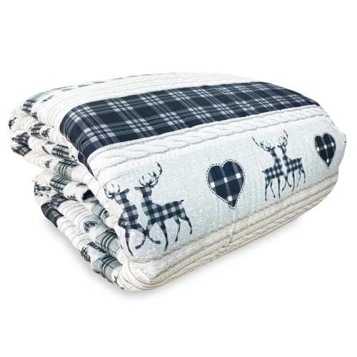 QUILT © BOW COASSOLO gray TYROLEAN winter made in Italy