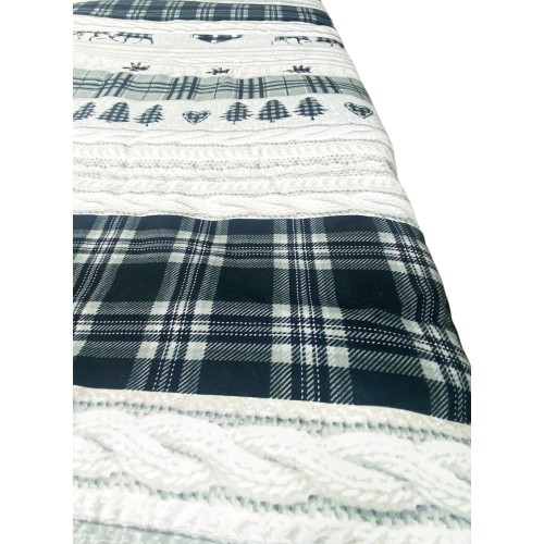 QUILT © BOW COASSOLO gray TYROLEAN winter made in Italy