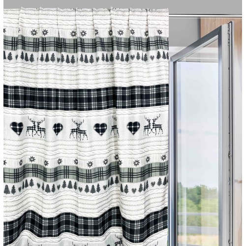 TIROLER ZELT COASSOLO GRAU im Bergstil CM. 150X280 Hergestellt in Italien