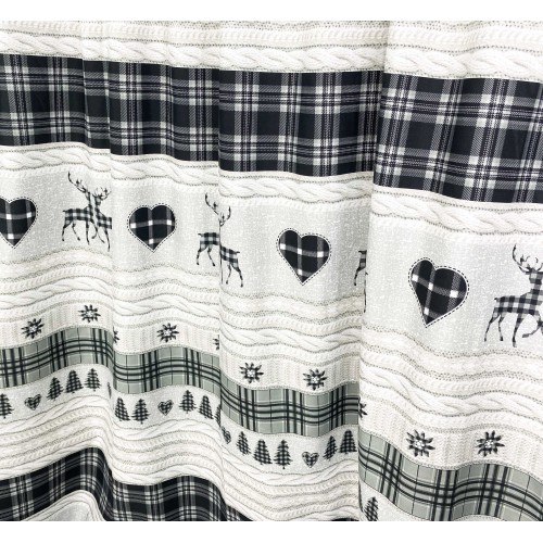 TENDA TIROLESE COASSOLO GRIGIO in stile montanaro CM. 150X280 made in italy