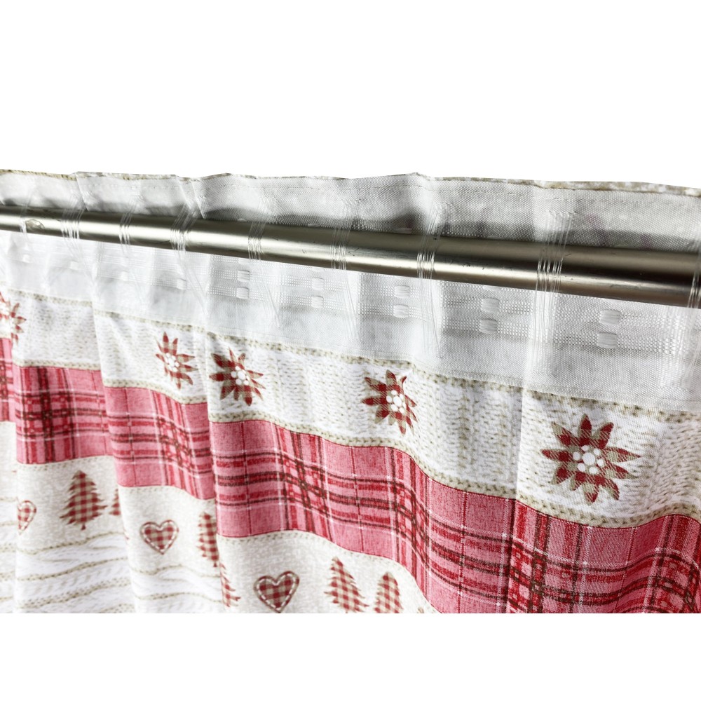 TENDA TIROLESE COASSOLO ROSSO in stile montanaro CM. 150X280 made in italy