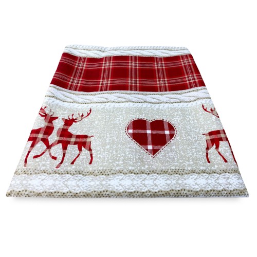 TIENDA TIROLESA COASSOLO ROJO en estilo montaña CM. 150X280 hecho en italia