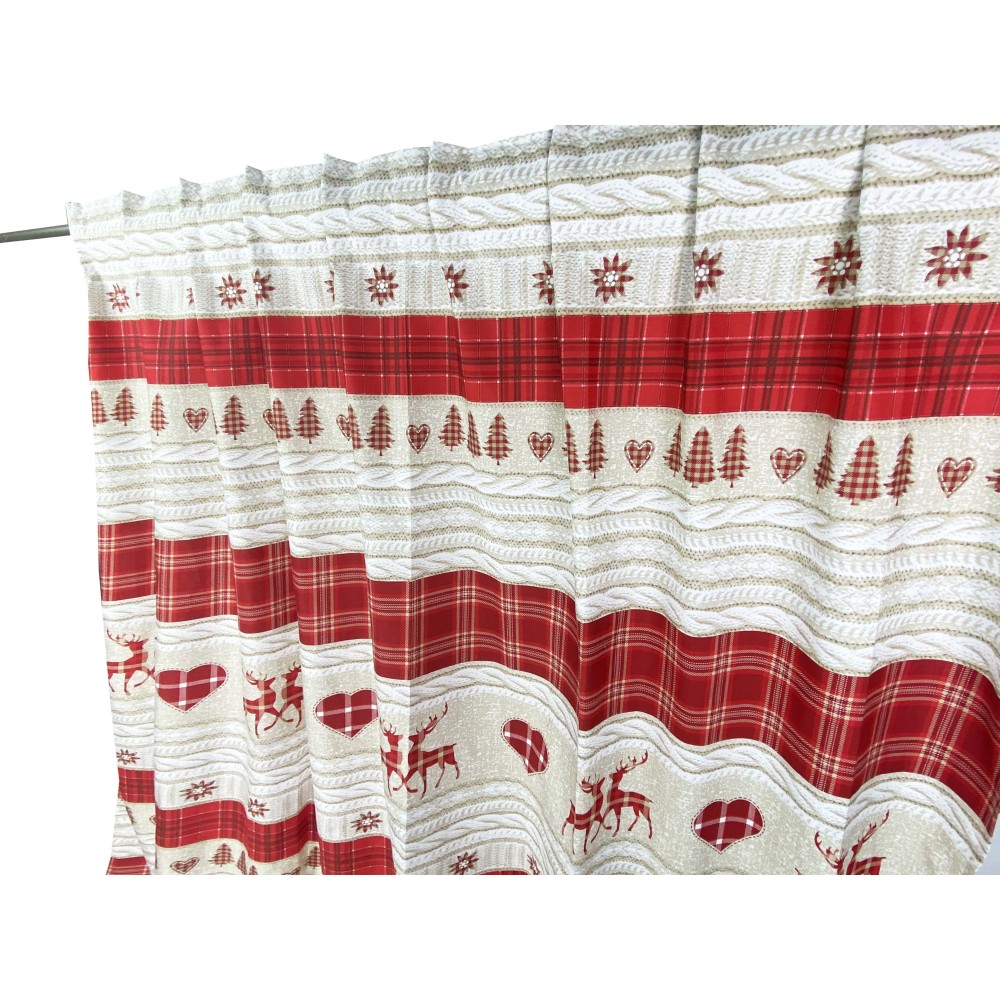 TENDA TIROLESE COASSOLO ROSSO in stile montanaro CM. 150X280 made in italy