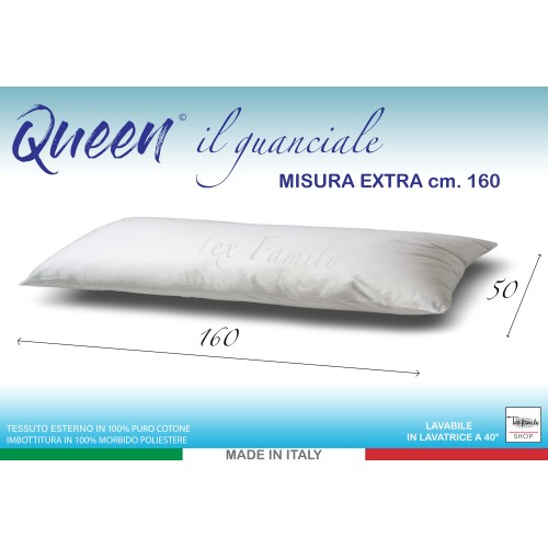 QUEEN PILLOW MAXI BED Kissen lang cm. 160 MIS. CM. 50 X 160
