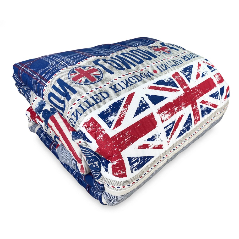 KOT © QUILT ENGLISH FLAG ENGLAND FLAG MADE IN ITALY PURE COTTON