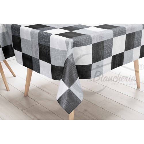 NAPPE LIMA © en OLÉIANT plastifié lavable hydrofuge en PVC GRIS MODERNE fabriqué en Italie