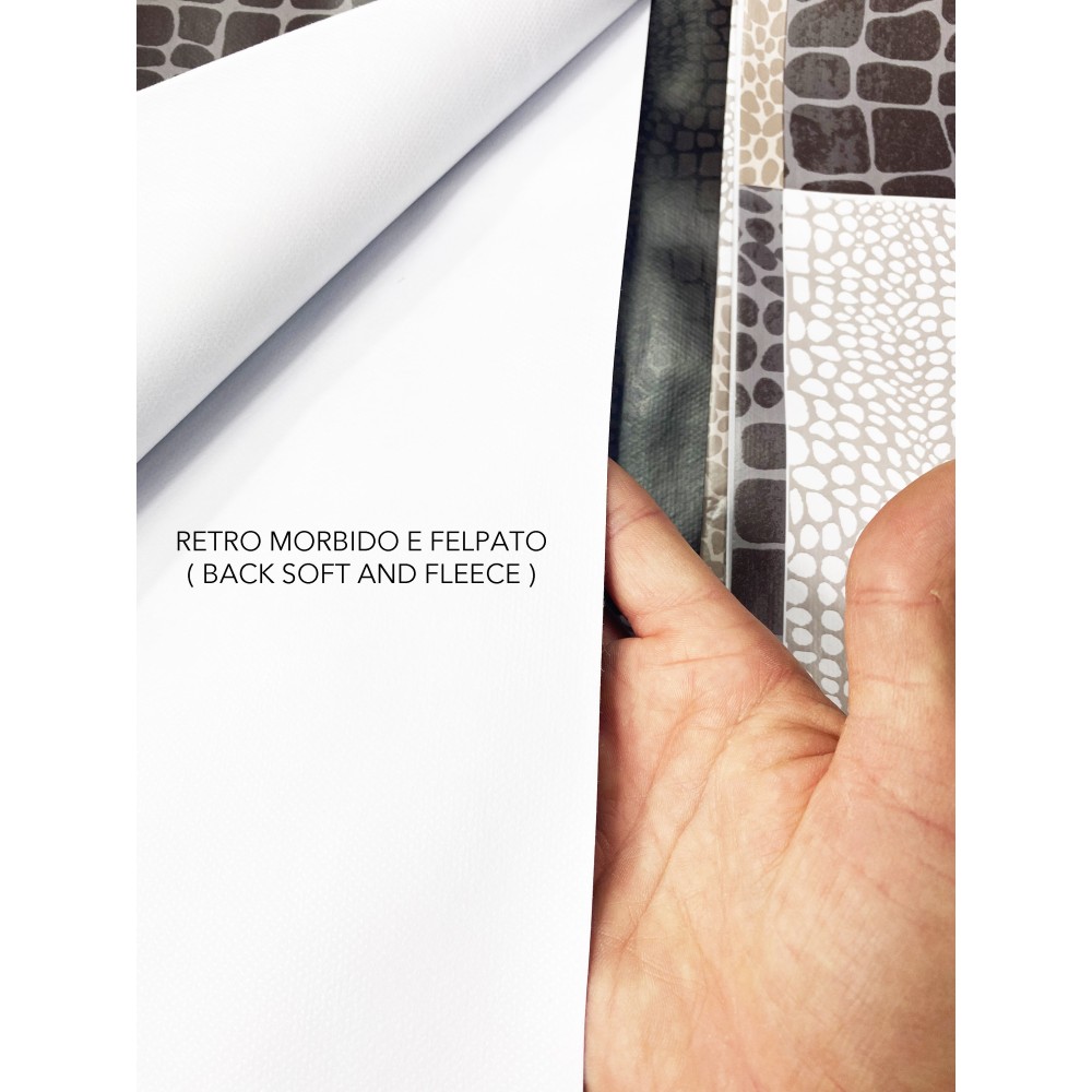 NAPPE LIMA © en OLÉIANT plastifié lavable hydrofuge en PVC MODERNE marron fabriqué en Italie