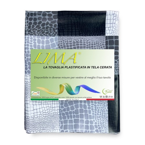 FILECLOTH © in water-repellent plastic-coated plastic-coated waxed canvas in grey PVC MODERN made in Italy