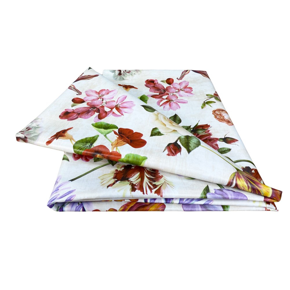 TOVAGLIA LIMA © in TELA CERATA plastificata LAVABILE idrorepellente in PVC FIORI made in Italy