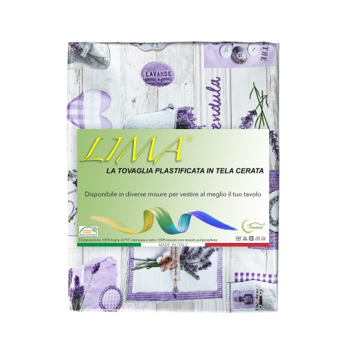 NAPPE LIMA © en OLÉOplastie lavable hydrofuge en PVC LAVANDA fabriqué en Italie