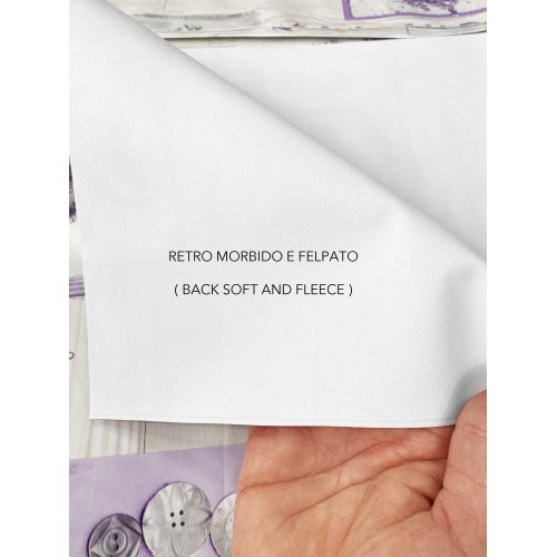 MANTELA LIMA © de lona encerada repelente al agua recubierta de plástico en PVC LAVANDA fabricado en Italia