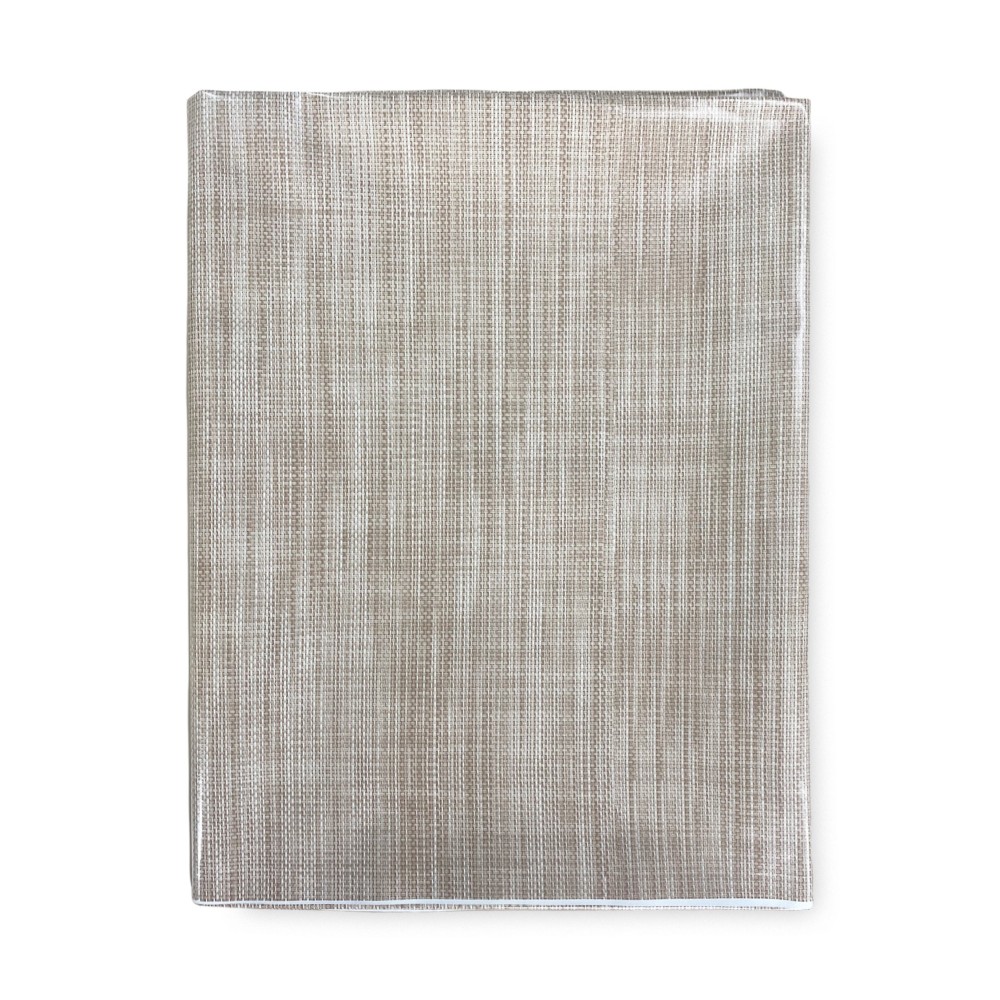 LIMA © TISCHDECKE aus wasserabweisendem, kunststoffbeschichtetem, gewachstem Canvas aus BEIGE UNITED PVC made in Italy