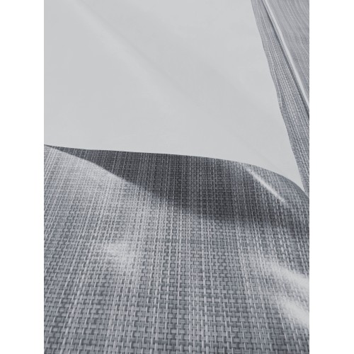 LIMA © TABLECLOTH in water-repellent plastic-coated waxed canvas in GREY PLAIN PVC made in Italy