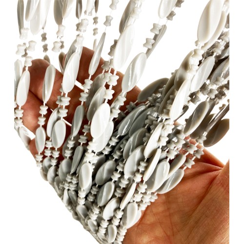 PABLO © CURTAIN with GREY anti-insect beads in anti-noise PVC with METAL rod