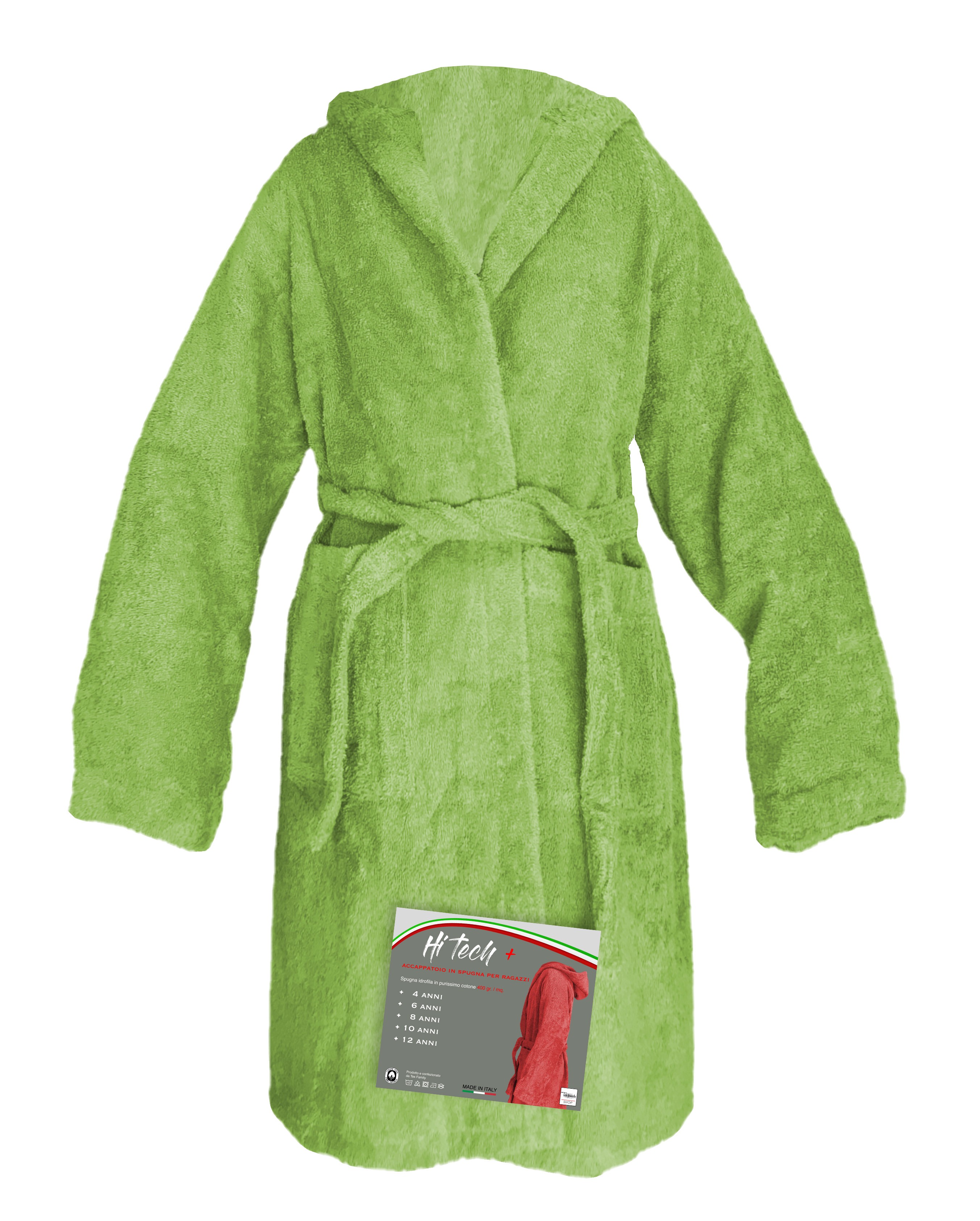 Accappatoio Bambina/Bambino In Spugna Di Cotone 100% - Morbido E Confortevole LA40-103 - Foto 10