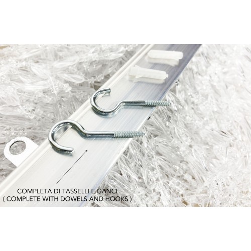 PABLO TENT © avec perles anti-insectes TRANSPARENT en PVC anti-bruit avec tige METAL