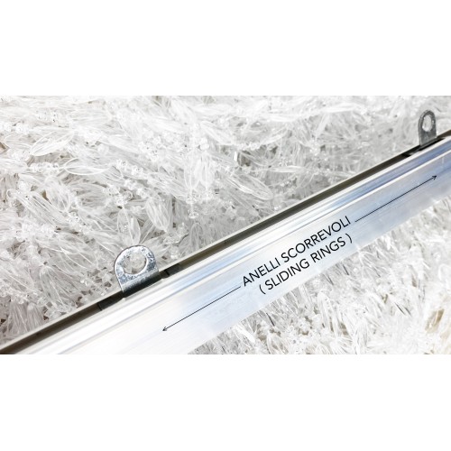 PABLO © TRANSPARENTER Anti-Insekten-Vorhang BEADED aus geräuscharmem PVC mit METALLSTANGE