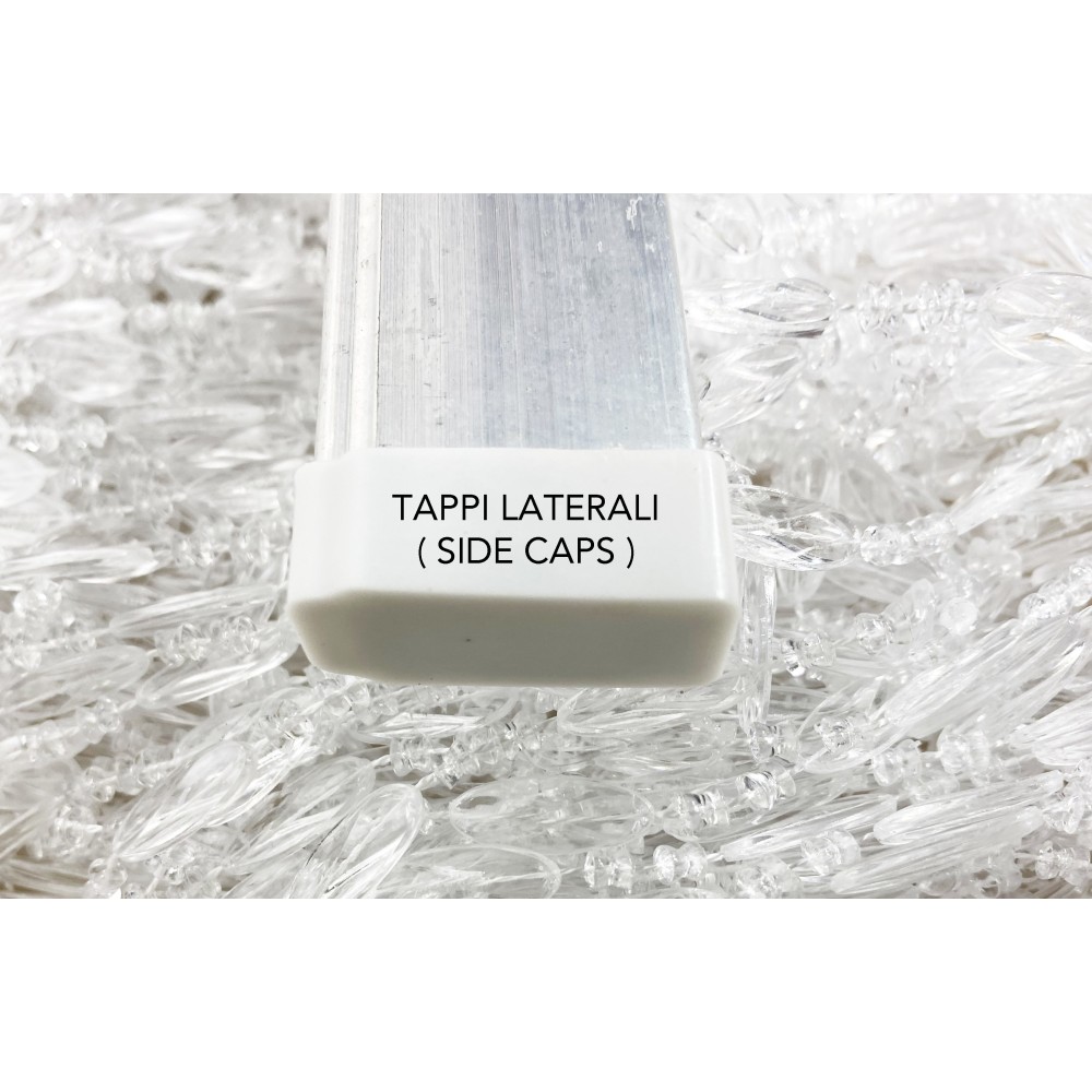 TENDA PABLO © a PERLINE anti insetti TRASPARENTE in PVC antirumore con asta in METALLO