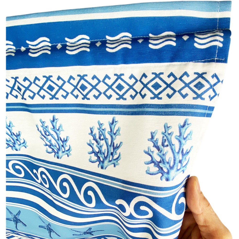 TENDINA vetro MODERNA larga 45 o 60 o 80 GRECIA BLU Made in Italy