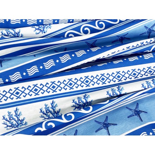 RIDEAU DE VERRE MODERNE 45 ou 60 ou 80 GRÈCE BLEU Fabriqué en Italie